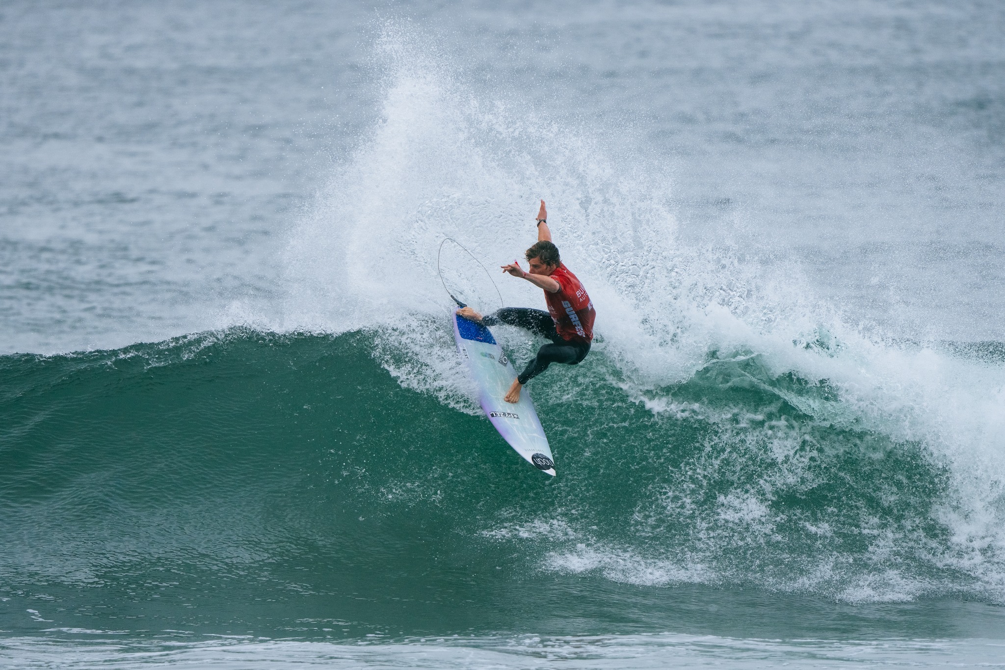 NEWCASTLE, NEW SOUTH WALES, AUSTRALIA - JUNE 2: Afonso Antunes of Portugal surfs in Heat 3 of the Round of 80 at the Burton Automotive Newcastle Surfest on June 2, 2025 at Newcastle, New South Wales, Australia. (Photo by Hannah Anderson/World Surf League)