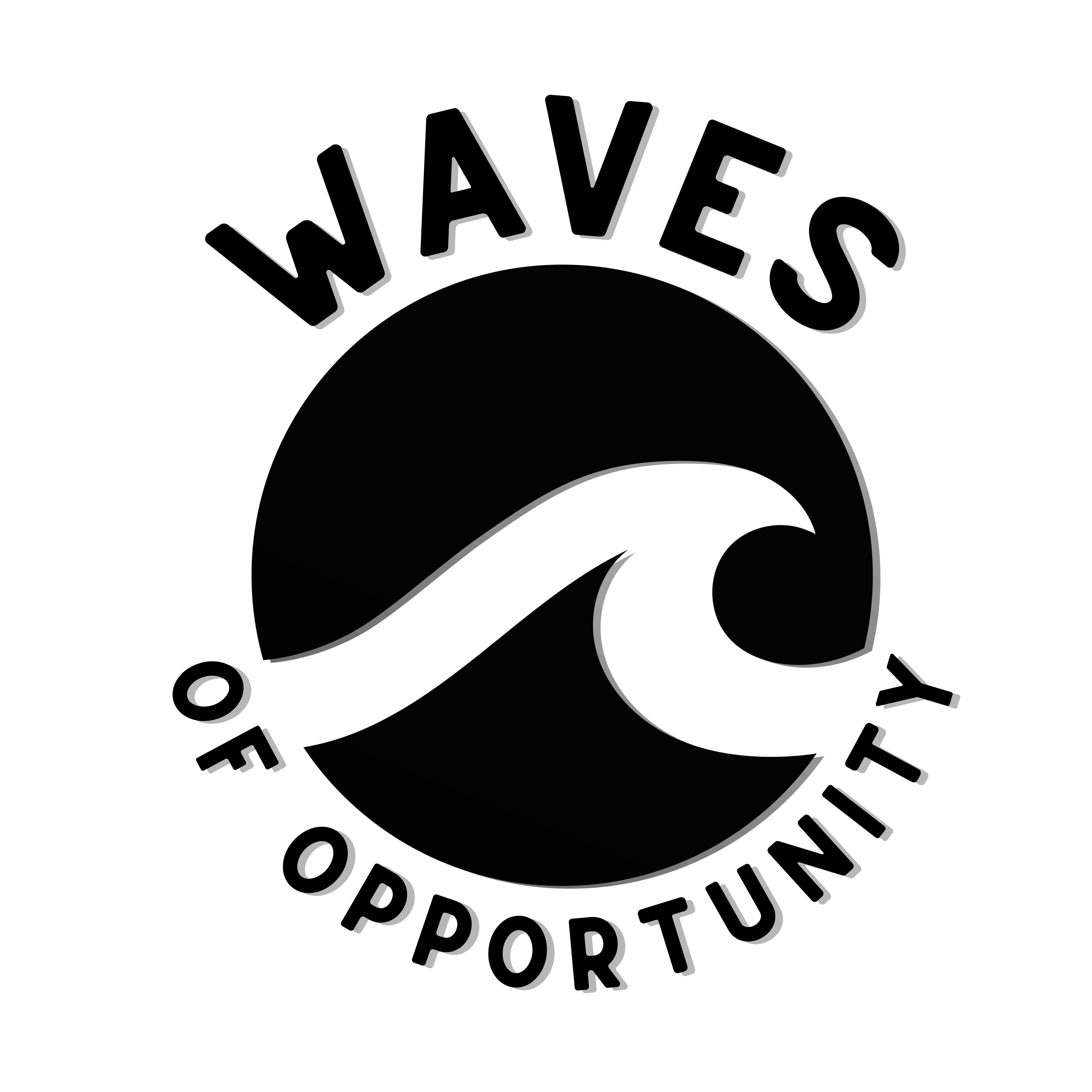 WAVES LOGO BW TRANSPARENT BG
